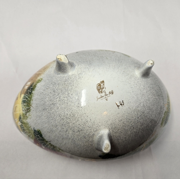 Vintage Sascha Brastoff MCM Flower Frog Bowl Gold Reflective Highlights Signed - Picture 8 of 14